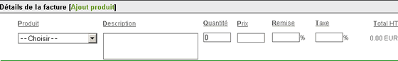 prix et taxes modifiable