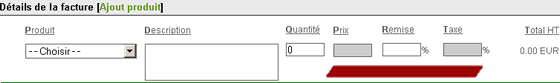 prix et taxes en mode readonly