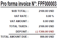 proforma invoice
